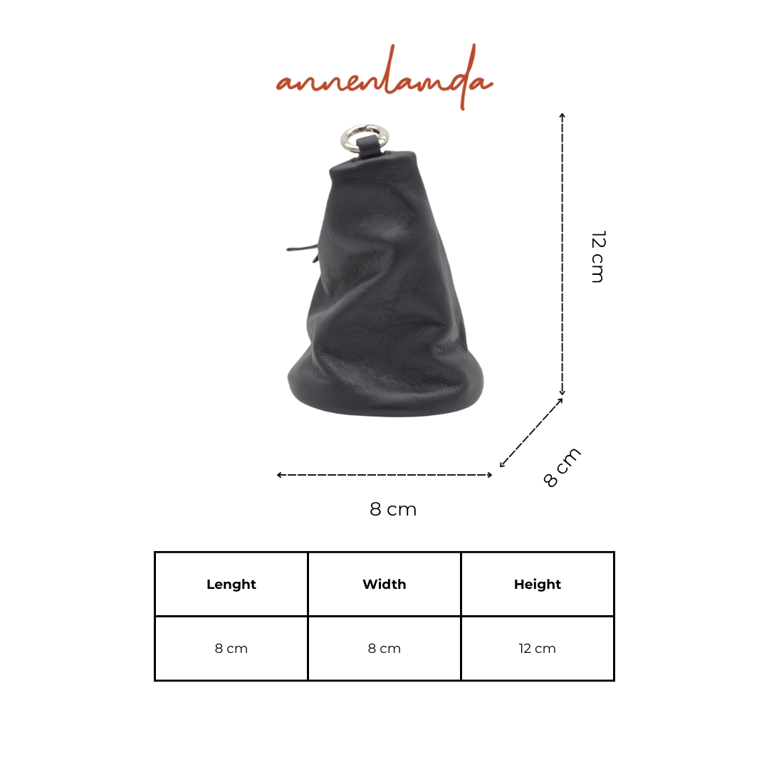Túi da bò lót cừu nhung hình Bánh Oản AN-ACBK0010