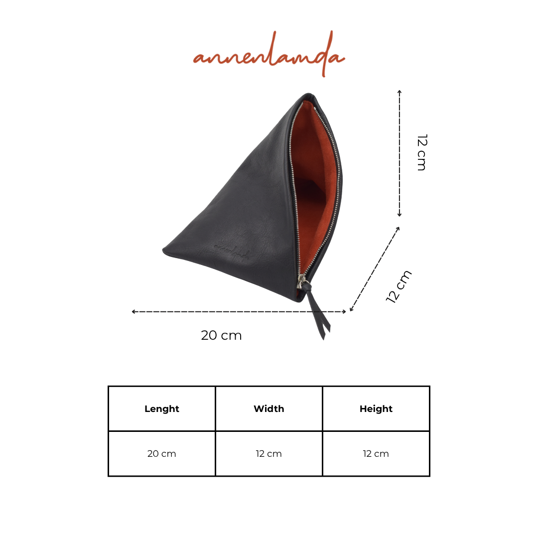 Túi da bò lót cừu nhung hình Bánh Giò Lớn AN-ACBK013