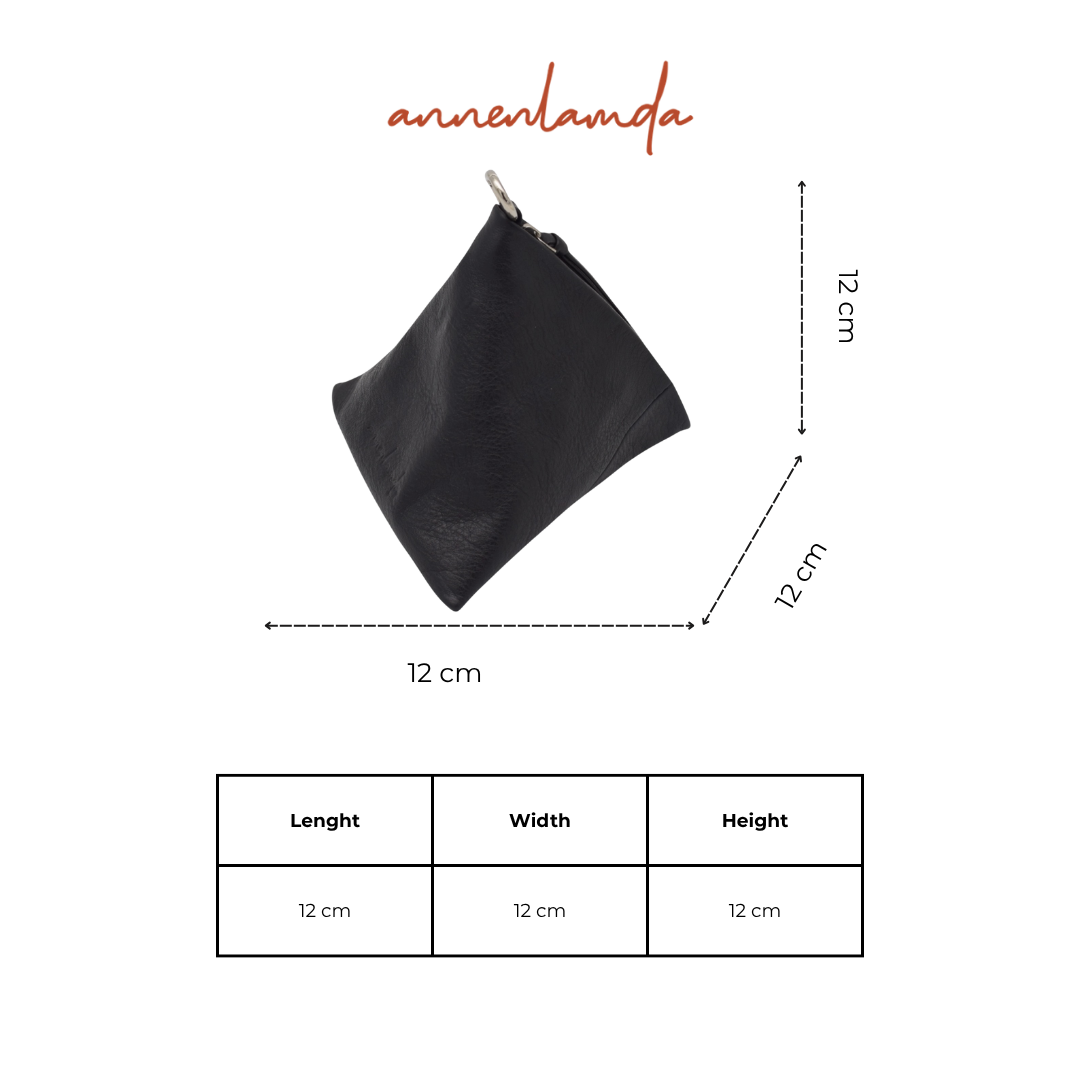 Túi da bò lót cừu nhung hình Bánh Giò AN-ACBK013