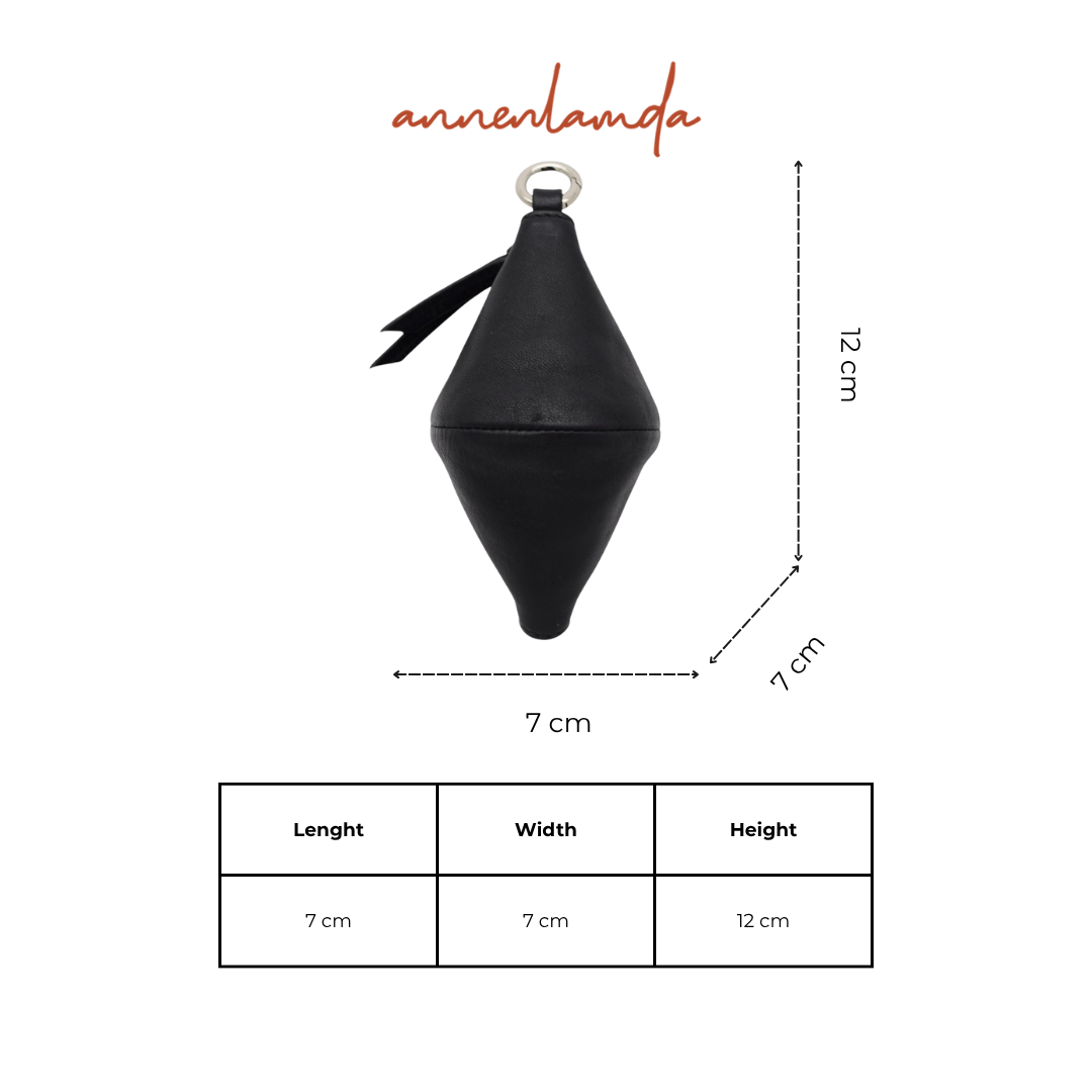 Túi da bò lót cừu nhung hình Croissant lớn AN-ACBK008