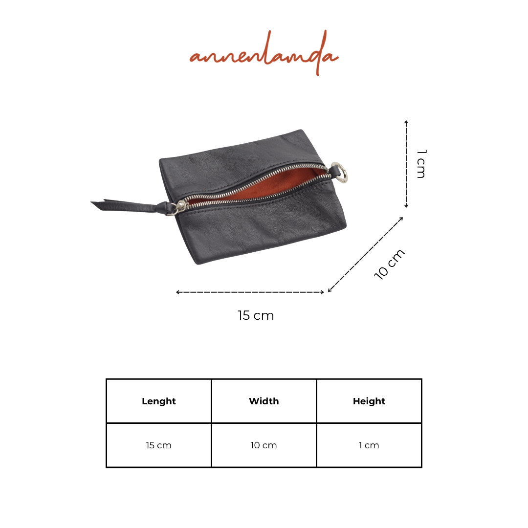 Túi da bò lót cừu nhung hình Bánh Nậm Nhỏ AN-ACBK0011