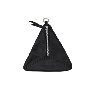 Túi mini da bò lót cừu nhung hình Bánh Tam Giác Mạch AN-ACBK015