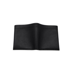 Fold-Over Cowhide Leather Wallet - annenlamda